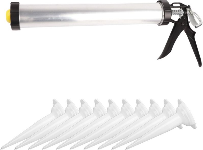 Eosnow 1pc Aluminiumrohr Silikon -Kesselpistole 600 ml Kesselstrom mit 10 Düsen