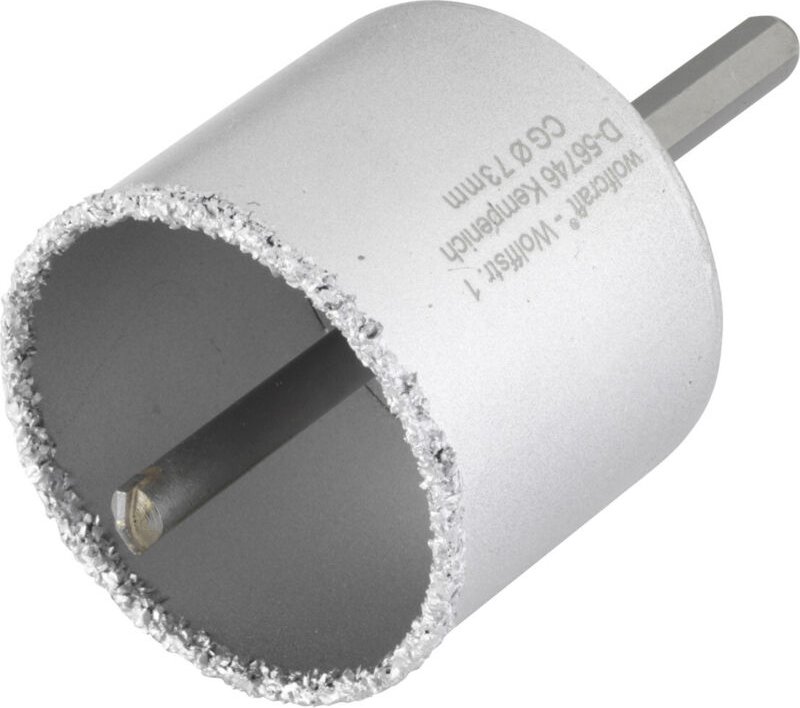 Wolfcraft - Bohrkranz ø 73 mm Hartmetall inkl. Schaft und Bohrer Ersatzakkus & Aufsätze