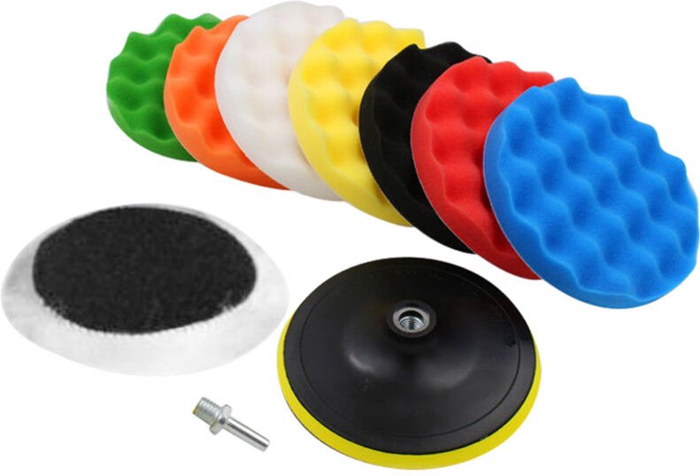 10-teiliges Polierpad-Set, Schwamm-Polierpad-Set für Autopolierpads mit Bohrmaschinenadapter (6 Zoll).
