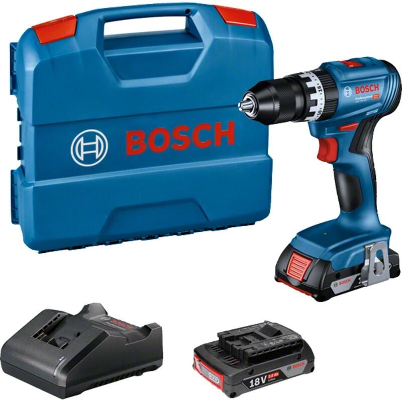 Bosch Akku-Schlagbohrschrauber gsb 18V-45 2x 2,0Ah + Ladegerät in L-Case