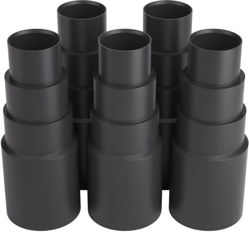 BAUHELD Staubsaugeradapter Schwarz 5 Stück