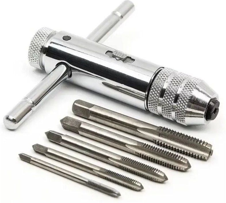 Tumalagia - gabrielle Verstellbarer Ratschengewindebohrerhalter, M3 M4 M5 M6 M8 Handgewindebohrer, Ratschendrehung für d...