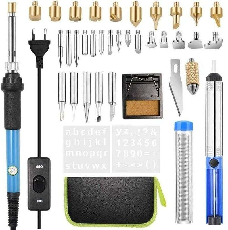 Graviergerät und Präzisionswerkzeug, 54-teiliges Pyrographie-Set für Holzbrandmalerei, 60 W, einstellbare Temperatur von...
