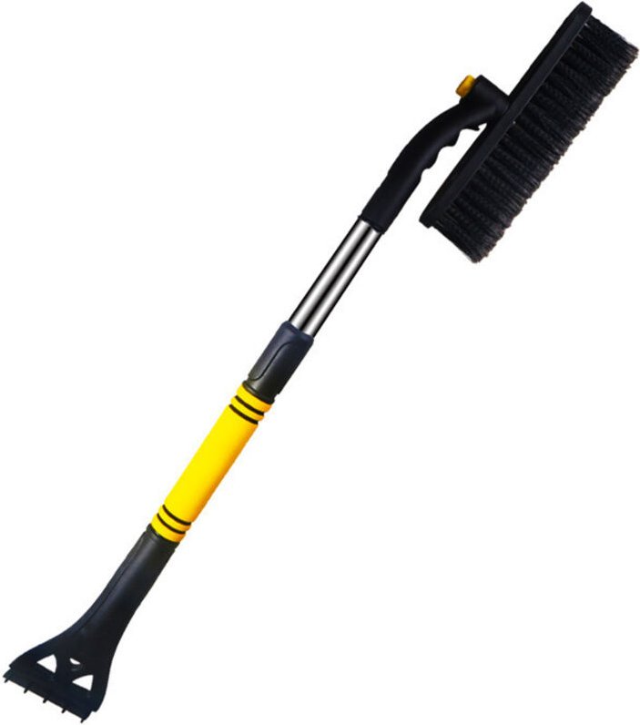 Eiskratzer fürs Auto, Schneebürste, 3-in-1-Eiskratzer mit Bürsten, Eiskratzer mit teleskopierbarem Aluminiumgriff, Schne...