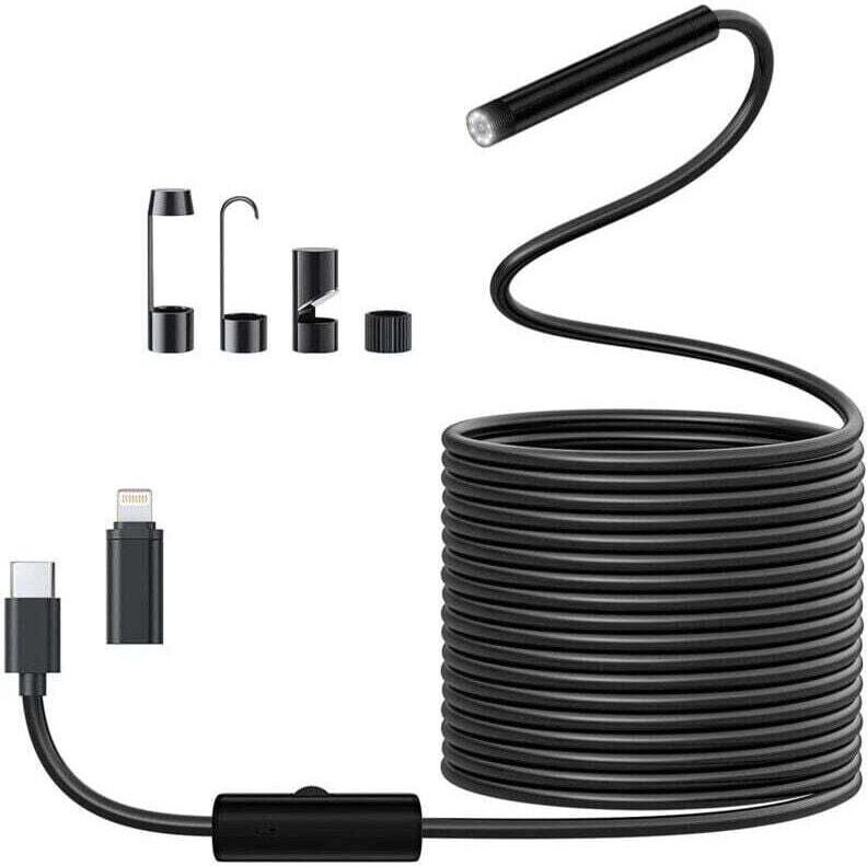 1920 HD Snake Endoskopische Inspektionskamera mit 8 LEDs, ohne WLAN, Rohrinspektionskamera für Android und iOS (5M)