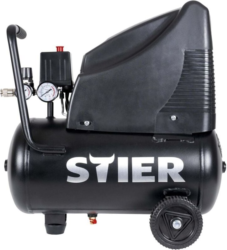 Stier - Kompressor lkt 200-8-24 für Druckluft-Werkzeug, 1200 w, 8 bar, 24 Liter Tank, 10 kg, mit Abschaltautomatik, Werk...