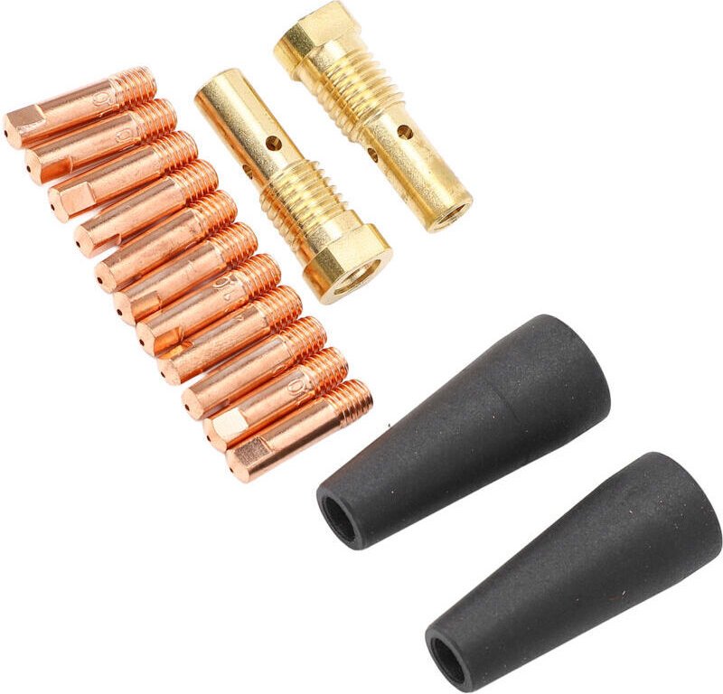 Gasloses Düsenspitzen-Set, 15-teilig K3493-1 mit 0,039 Zoll 1 mm Elektrode, für Century FC90, 80GL, Forney Easy Weld 261...
