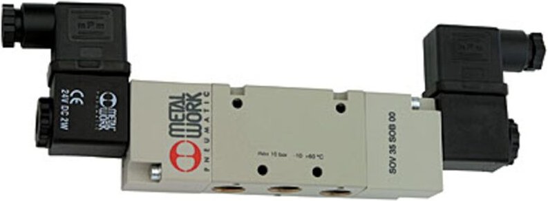 Riegler 5/2-Wegeventil, elektropneumat., bistabil, G 1/4, 24 V DC