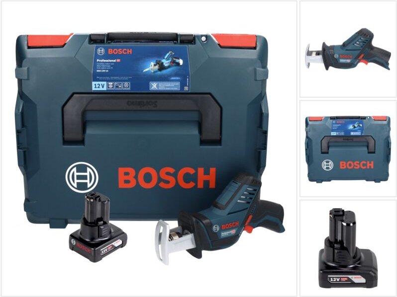 Gsa 12V-14 Professional Akku Säbelsäge 12 v + 1x Akku 6,0 Ah + L-Boxx - ohne Ladegerät - Bosch