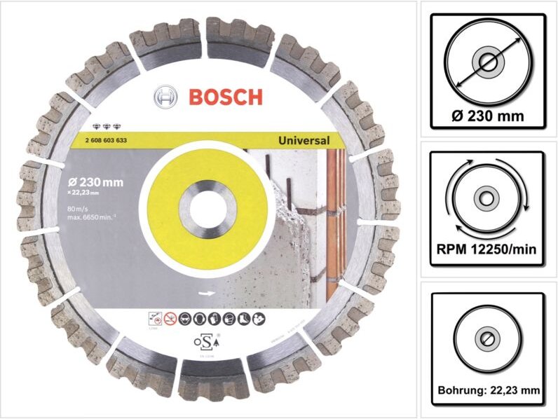 Diamant Trennscheibe Best for Universal 230 x 22,23 mm ( 2608603633 ) - Bosch
