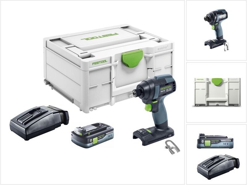 Festool TID 18-Basic Akku Schlagschrauber 18V 180Nm 1/4" ( 576481 ) + 1x Akku 4,0Ah + Ladegerät