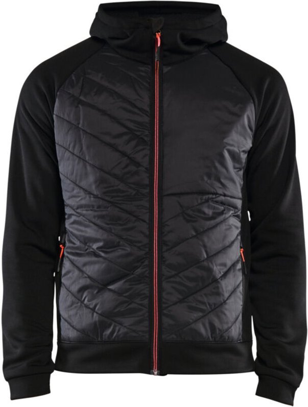 Blakläder Hybrid Sweater Service Plus, schwarz / rot, Unisex-Größe: 2XL