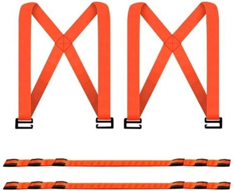 Packungen Hebe- und Umzugsgurte, 2 Personen-Schultertragegurte, verstellbare Möbelgurte zum Bewegen und Handhaben von Gu...