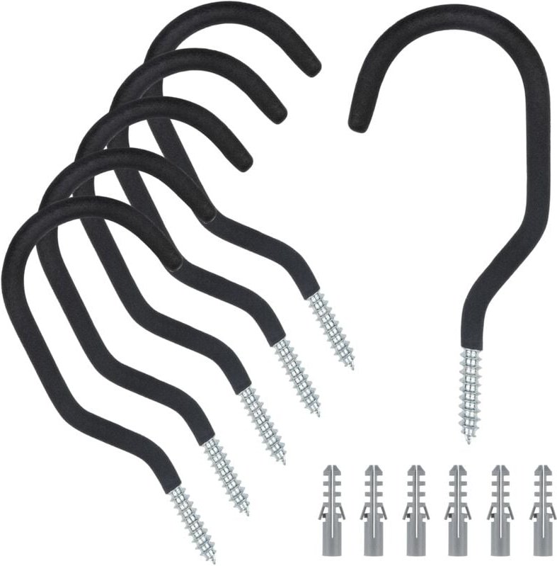 Wandhaken für Rennräder, 6er-Set robuste Fahrradhaken, Wandhalterung für Fahrräder an der Decke, große Deckenhaken zum A...