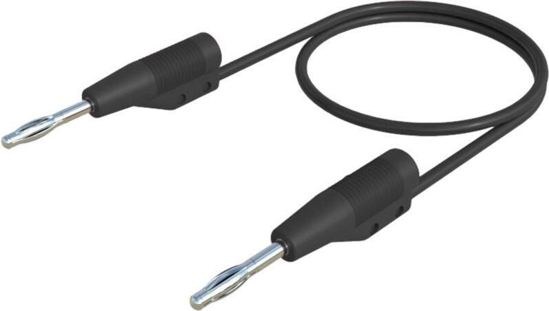 Sks Hirschmann - mvl f 2/100 Messleitung Lamellenstecker 2 mm Lamellenstecker 2 mm 1.00 m Schwarz 1 St