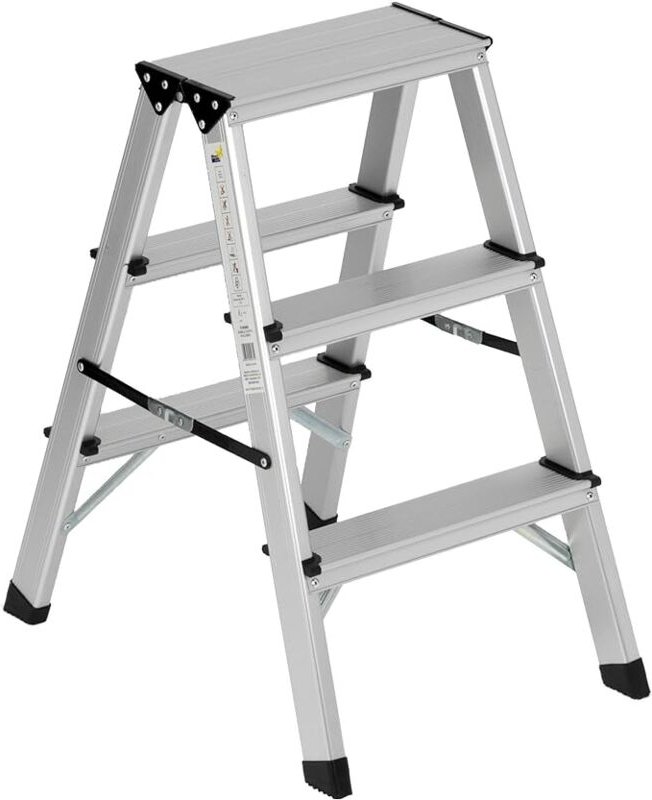 Garden Friend Everest Aluminiumhocker Doppelaufstieg max. Belastbarkeit 150 kg