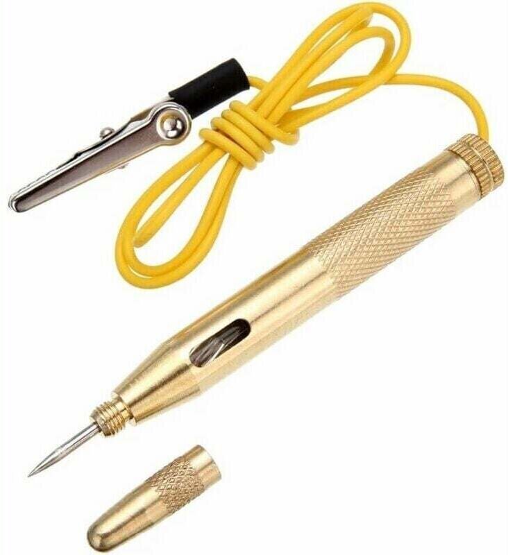 Spannungsprüferstift für Pkw und Lkw, Gleichstrom 6 V/12 V/24 V, Gold