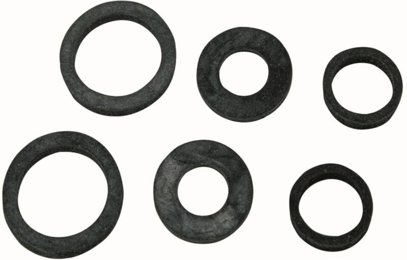 KIRCHHOFF Schlauchverschraubungs- dichtung-Sortiment Gummi, für 1/2" 3/4" 1" (3x2)