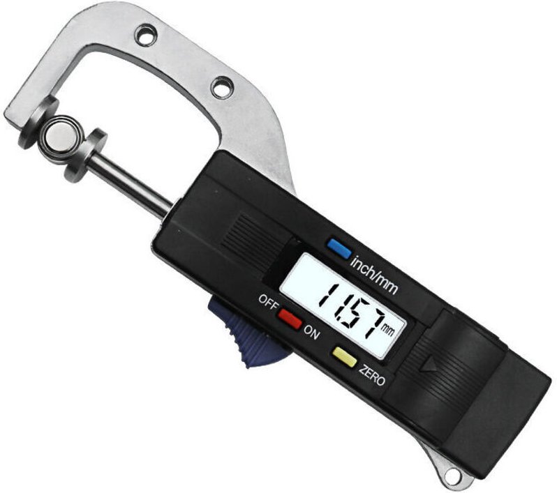 Stück genaues digitales Dickenmessgerät 0–25,4 mm Dicke, Dickenmessgerät mit langlebigem LCD-Display - Ahlsen