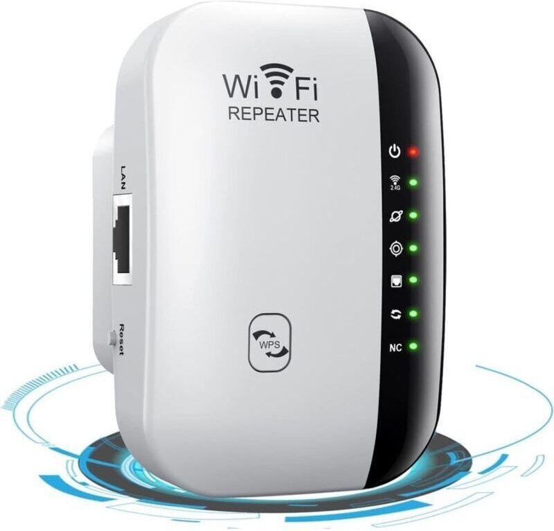 300-Mbit/s-WLAN-Repeater, 2,4-GHz-WLAN-Reichweitenverlängerer, WLAN-Verstärker mit Repeater-/AP-/WPS-Modus, WLAN-Booster...