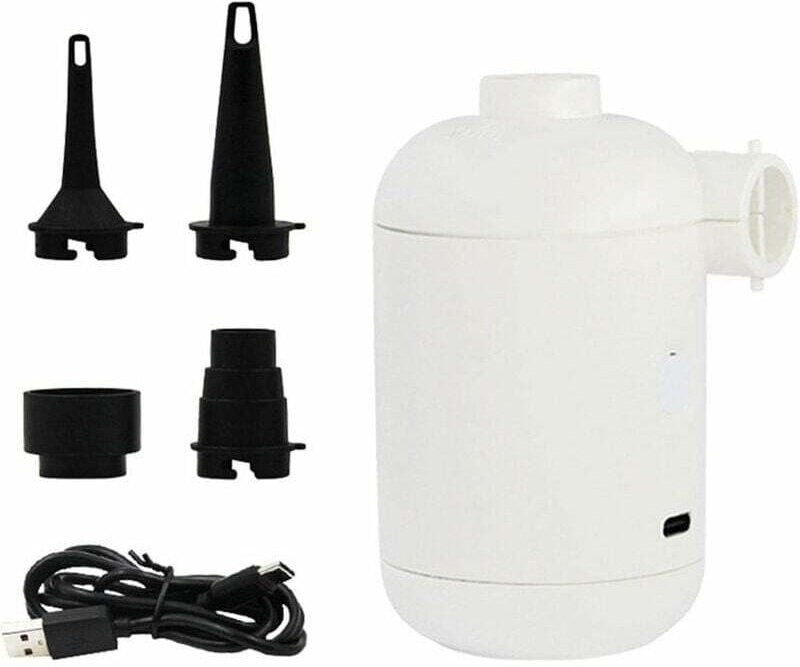 Stück Mini-Luftpumpe für Aufblasartikel – Elektrische tragbare Luftmatratzenpumpe, Mini-Luftpumpe mit USB-Aufladung, kab...