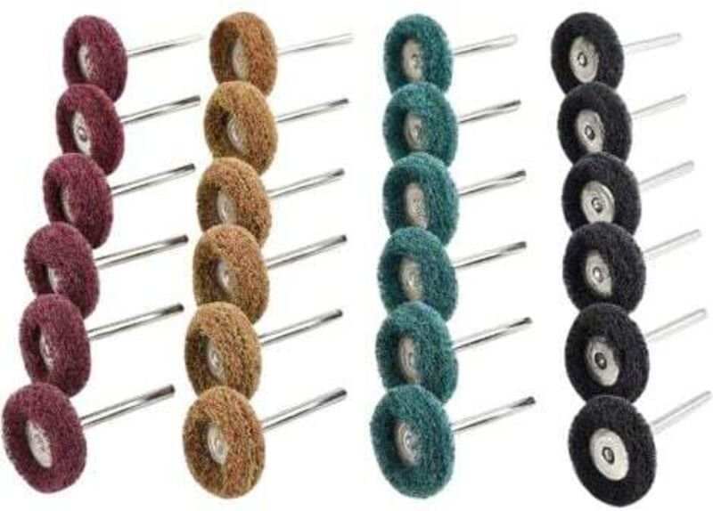 40-teiliges Polierset für Bohrmaschinen, Dremel-Zubehör, 25-mm-Schleifpads für Dremel-Rotationswerkzeuge, Körnung 80/150...