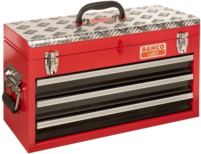 Bahco Besonders belastbare Metallwerkzeugkästen mit drei Schubladen - 310 mm x 455 mm x 192 mm