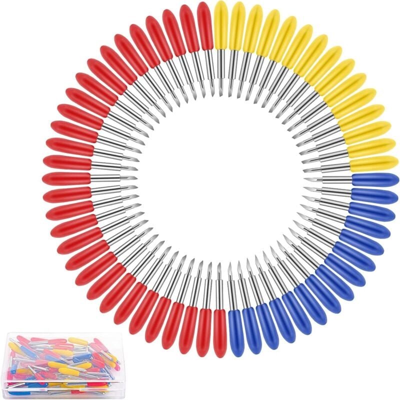 60 Stück Ersatzklingen für Explore Air 2 Air 3 Maker, einschließlich 15 Stück 30° feine Spitzenklingen, 30 Stück 45°Stan...