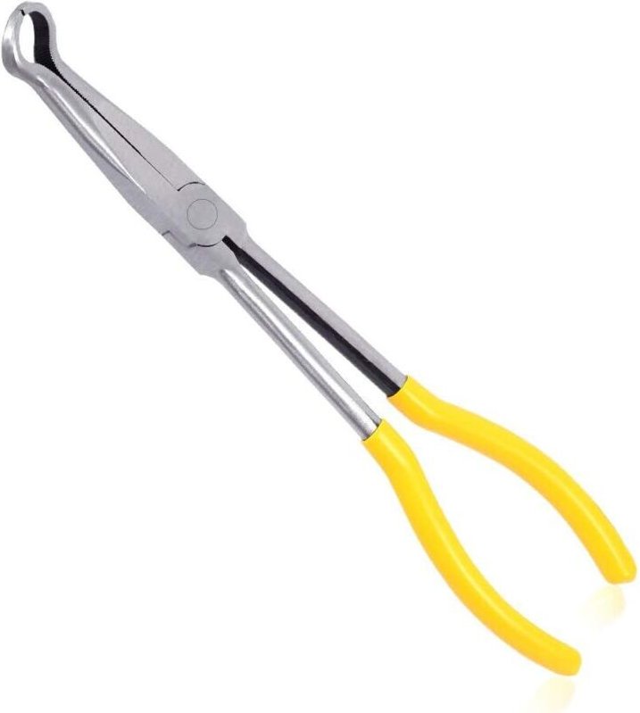 Rohrzange mit langem Griff (11 Zoll), Ringzange, Rohrzange mit 3/5 Zoll Durchmesser, versetzte Zündkerzenstecker-Entfern...