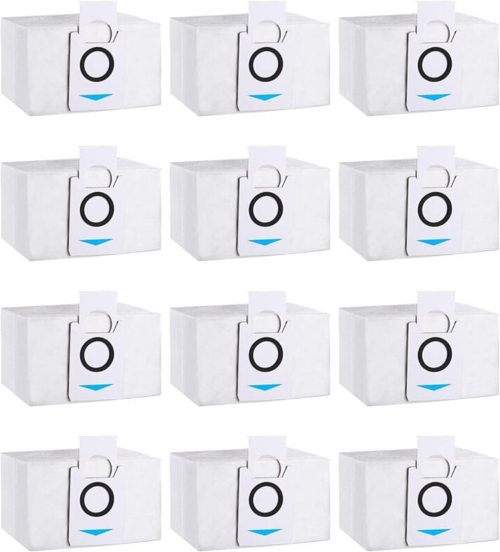 12er-Pack Staubsaugerbeutel, Zubehör, kompatibel mit Ecovacs Deebot X1 Omni, X1 e Omni, X1 TURBO, T20 Omni, Ersatz-Staub...