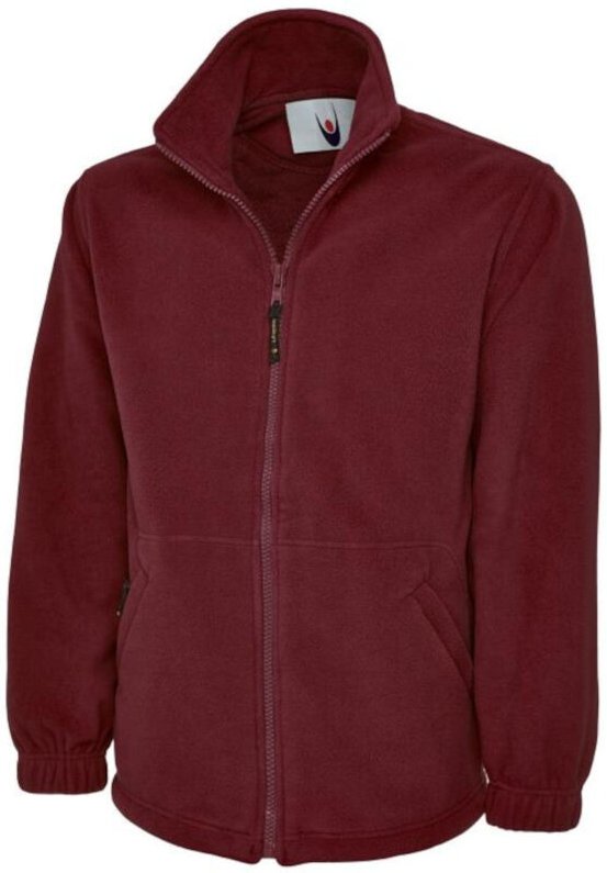 Extra dicke Unisex Fleecejacke 300 g/m² Antipilling Weinrot S