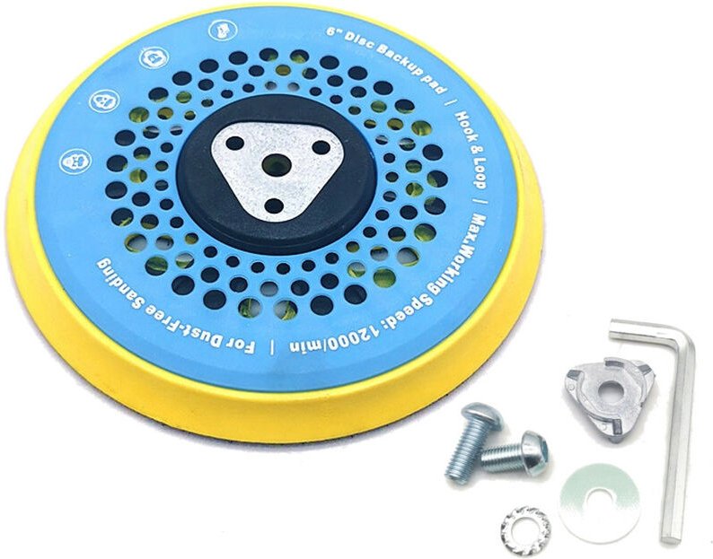 Trade-Shop Klett Schleifteller / Stützteller ø 150mm M8 5/16' Gewinde + Adapter Set kompatibel mit Rupes Makita Festool ...