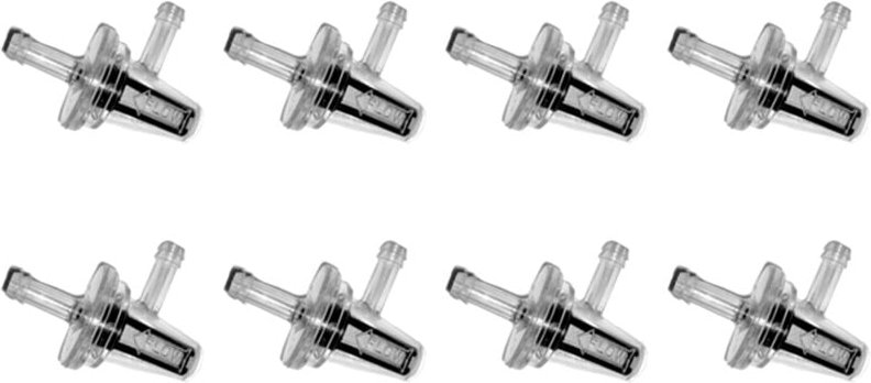 8 Stücke Universal Motorrad Recht Winklig Inline Kraftstoff Filter 1/4 6mm Leitungen für