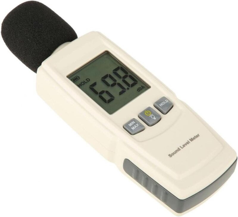 Memkey - Schallpegelmesser – tragbarer digitaler LCD-Schallpegelmesser, Geräuschtester, Bereich von 30 dB bis 130 dB Dez...