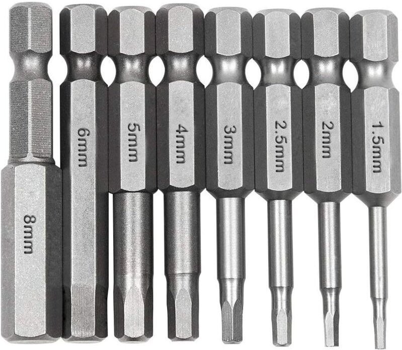 8-teiliges Sechskant-Schraubendreher-Set, 1/4 Zoll Sechskant-Schraubendreherbits, lange magnetische Schraubendreherbits ...