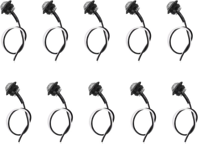 Runde LED-Seitenpositionsleuchte, Rücklicht, 10 Stück, für Wohnmobile, LKWs und Pickups (weißes Licht).