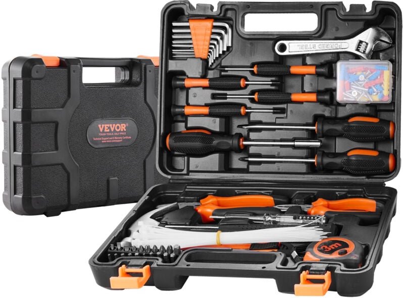 Werkzeugsatz,132-teiliger allgemeiner Haushalts-Handwerkzeugsatz,Heimwerker-Werkzeugsatz mit tragbarem Werkzeugkoffer,ho...
