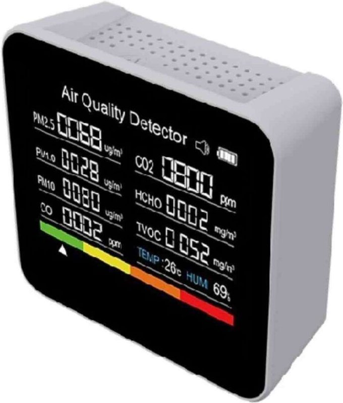 9-in-1 Luftqualitätsmonitor Messgerät TVOC HCHO PM2.5 PM1.0 PM10 Temperatur Feuchtigkeitsmessung
