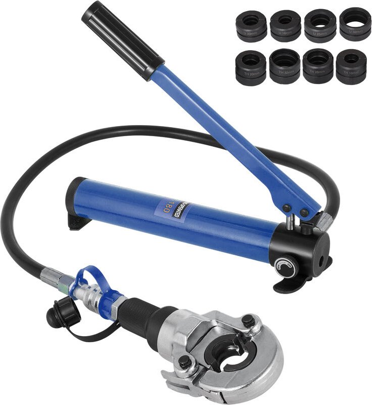 VEVOR Presszange 16/20/25/32 mm Crimpzange Presszange 6 T Presskraft, Rohrpresszange Typ-U, Hydraulische Presszange mit ...