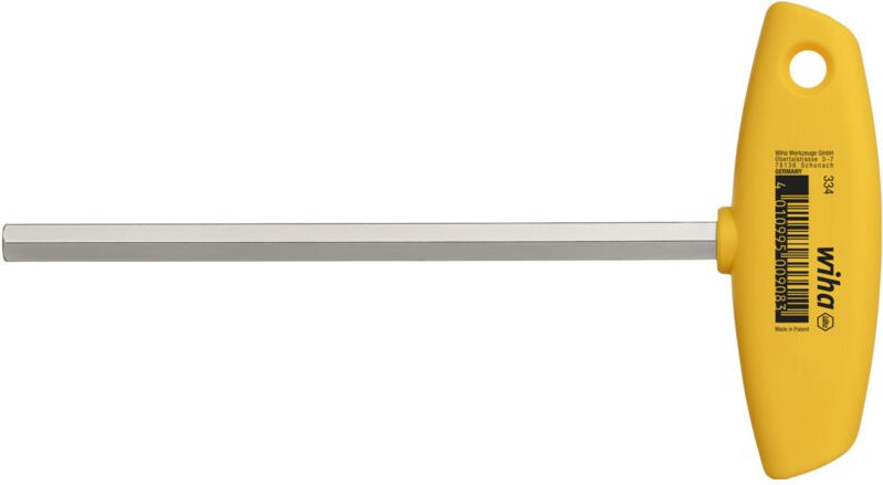 Wiha Stiftschlüssel mit Quergriff Sechskant, Zoll-Ausführung glanzvernickelt 4,0 mm 5/32" (02806)