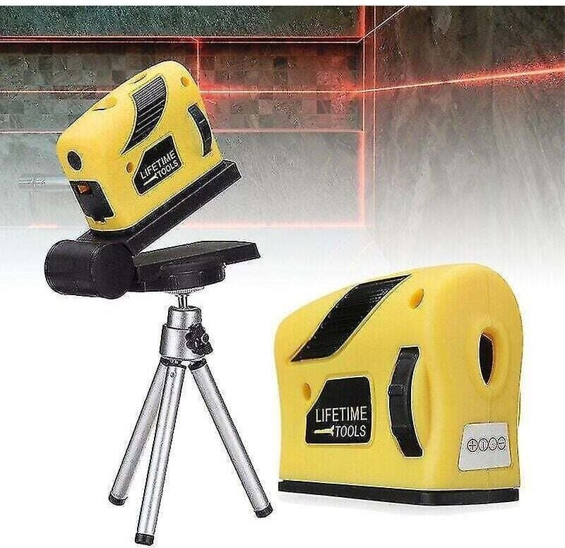 4-in-1 Multifunktions-Laser-Nivelliergerät mit Hebel und präzisem 360-Grad-Horizontal- und Vertikalstrahl.