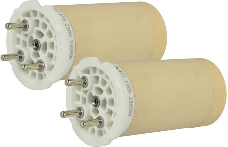 vhbw 2x Heizelement kompatibel mit Leister UNIROOF AT, 300, ST Heißluftschweißpistole - 3300 W, Keramik Heizkern, 4,45 c...