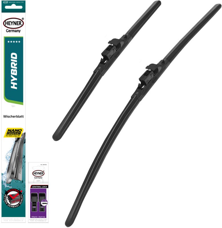 HEYNER® Scheibenwischer komp. mit AUDI A4 (07.2002 - 12.2004) HYBRID Flachbalkenwischer