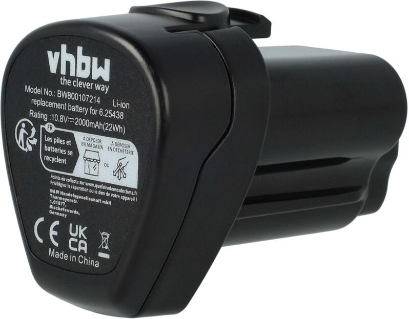 Vhbw - 1x Akku kompatibel mit Metabo PowerLed 12, PowerMaxx 12 Basic, PowerMaxx 12, PowerMaxx 12 Pro Werkzeug (2000 mAh,...