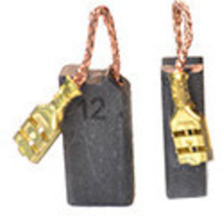 Spielset mit 2 anpassbaren Kohlen für Elu. Maße: 6,3 x 10 x 20 mm.