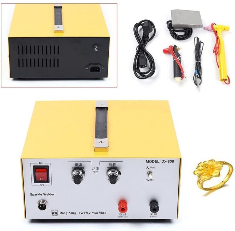 400W Schmuck Punktschweißmaschine Punktschweißgerät Elektrische Lötmaschine Schmuckschweißimpuls Laser Spot Schweißgerät...