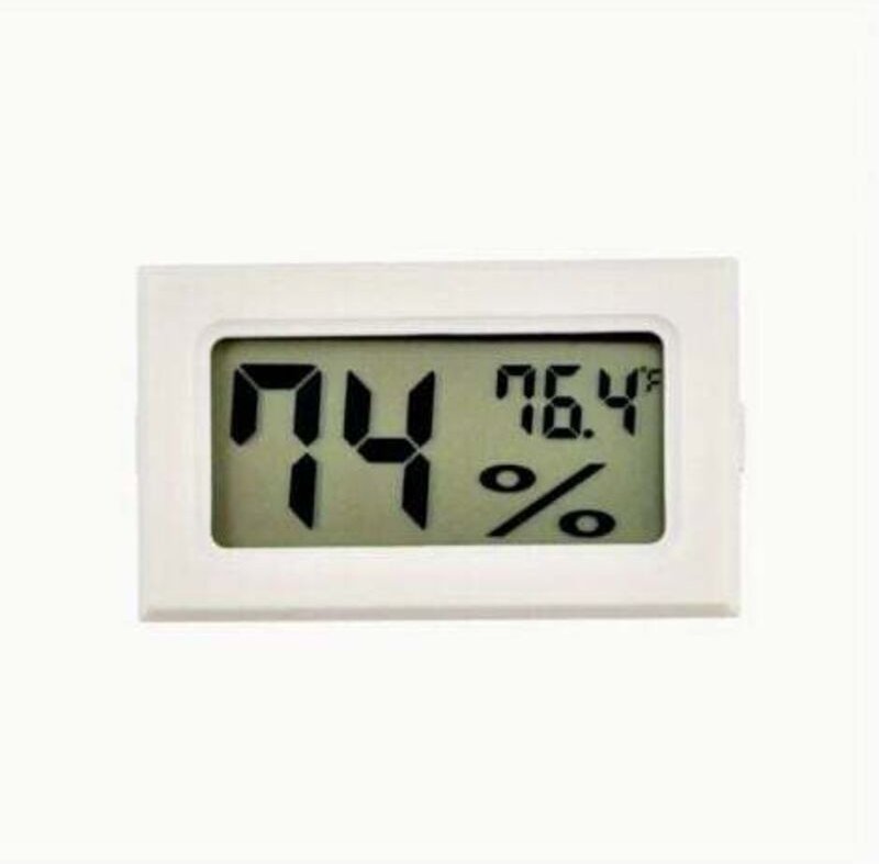 Mini-Digitalthermometer und Hygrometer (weiß) zur Überwachung von Temperatur und Luftfeuchtigkeit in Innenräumen – Anzei...