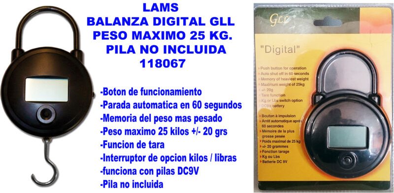 Lams Digitalwaage 25 kg maximal