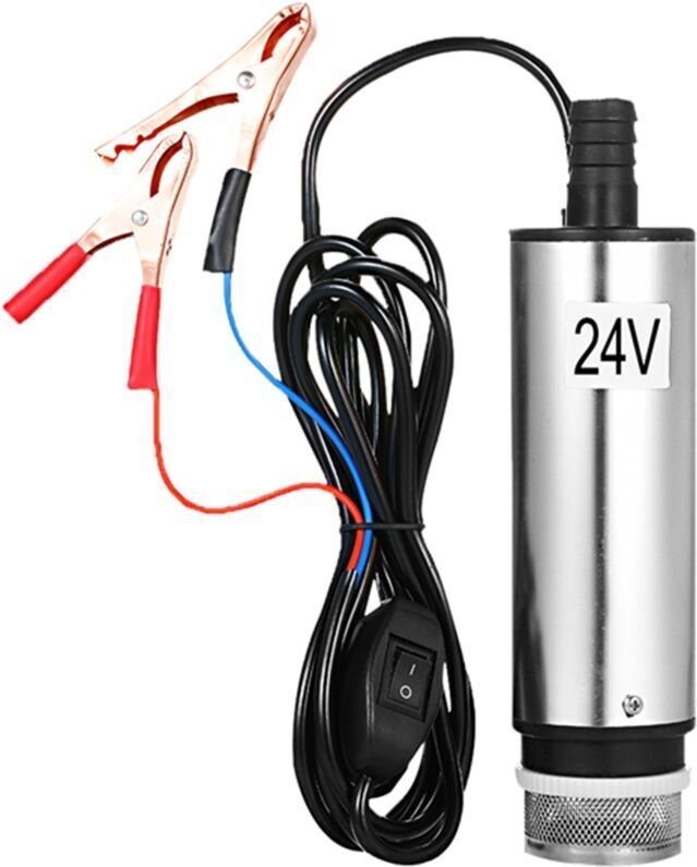 Vtizikl 24V 51mm Pompe submersible en acier inoxydable Huile d'eau Pompe de transfert de carburant diesel pour huile de ...