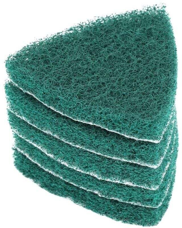 Lot de 5 tampons à récurer triangulaires auto-adhésifs pour le polissage et le meulage. Accessoires pour machines à meul...